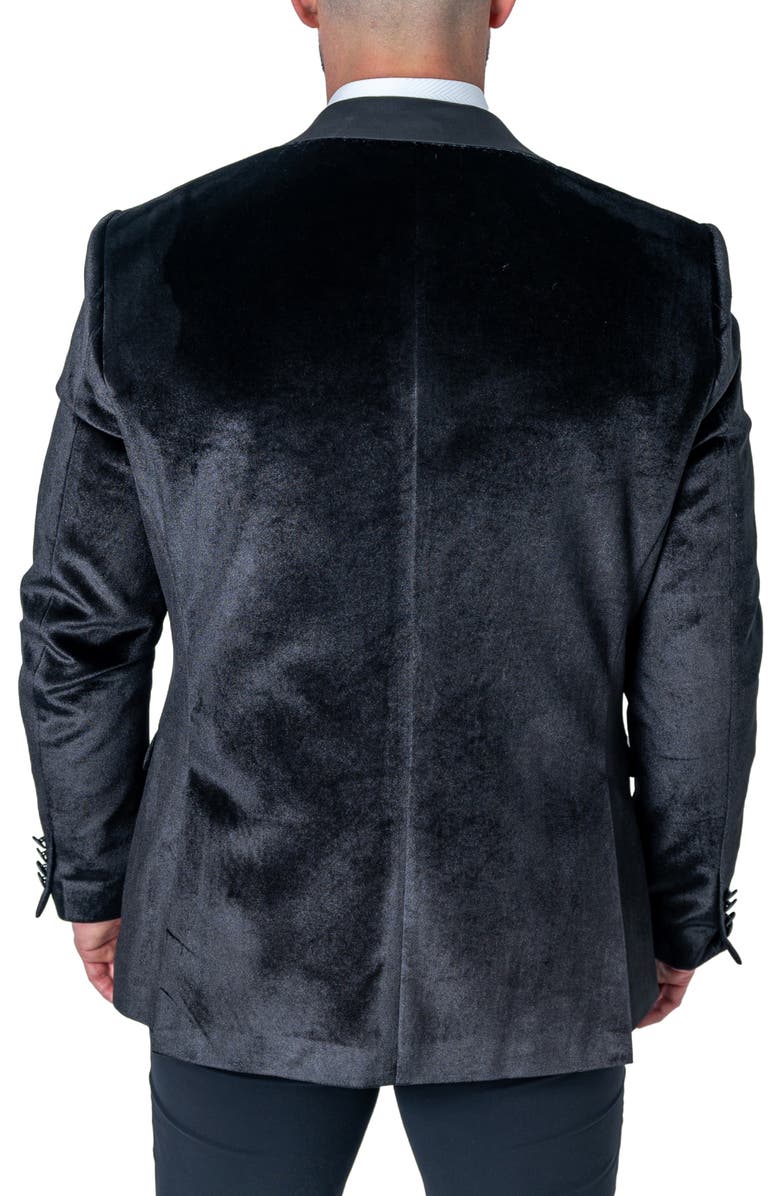 Maceoo Tesla Black Velvet Dinner Jacket, Alternate, color,