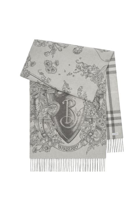 Reversible Etched Knight Cashmere Scarf