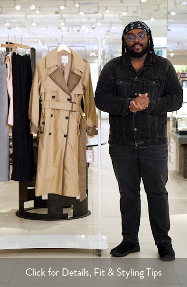 Pattern Block Trench Coat, sales video thumbnail