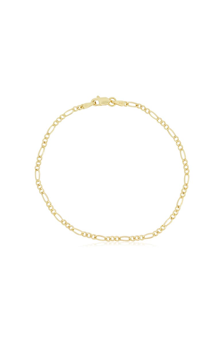 The Lovery Fine Jewelry Figaro Chain Bracelet, Main, color, Yellow Gold