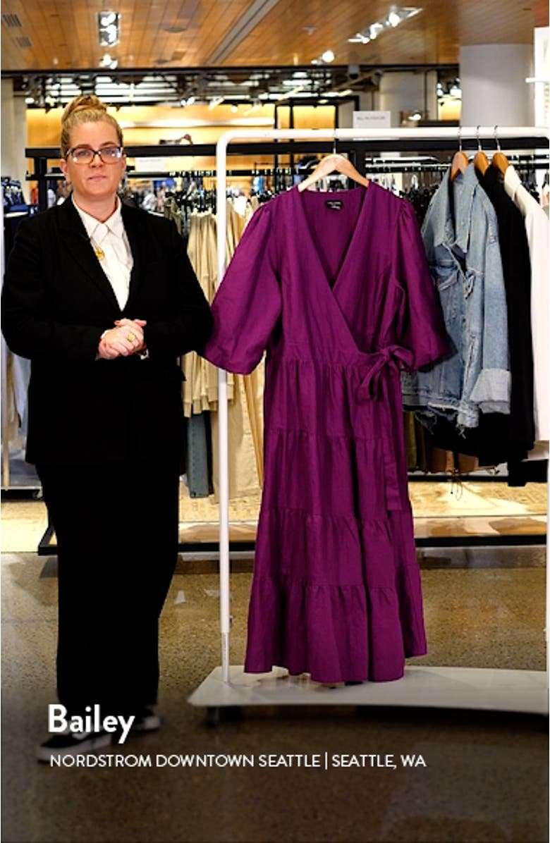 English Rose Linen Blend Maxi Dress, sales video thumbnail