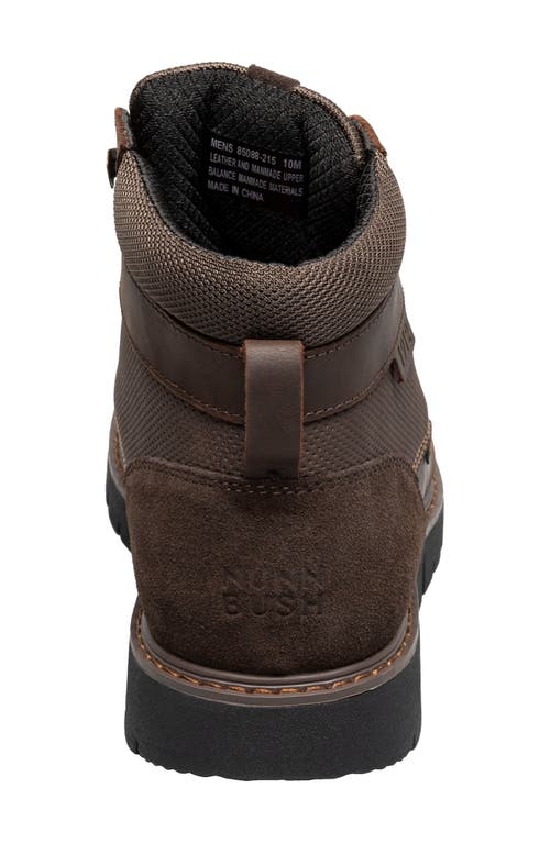 Nunn Bush Karnak Water Resistant Plain Toe Boot In Brown Ch