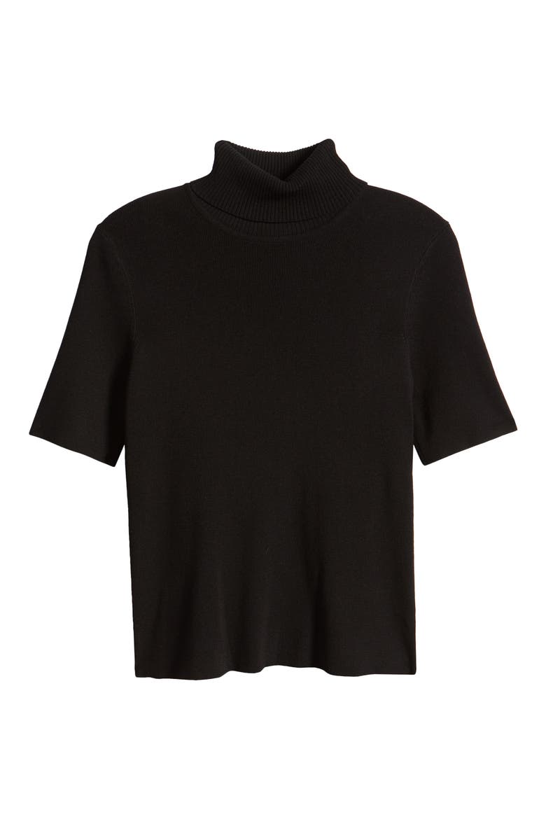 Ribbed Turtleneck Sweater, Alternate, color, ANNE BLACK