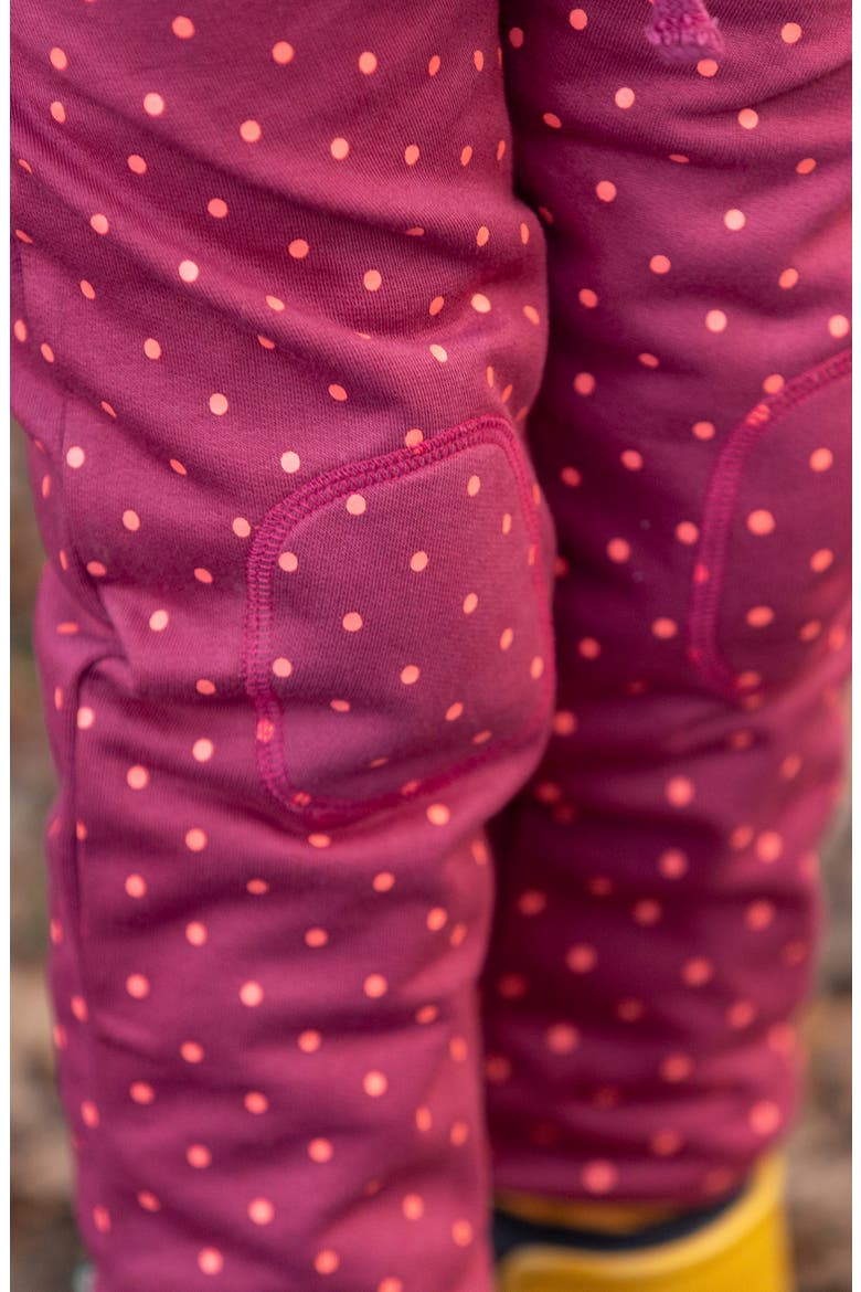 Kids' Polka Dot Organic Cotton Joggers, Alternate, color, BROWN