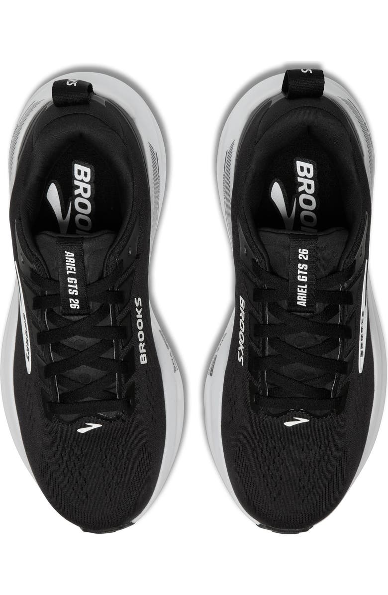 Brooks Ariel GTS 26 Running Shoe, Alternate, color, Black/ Grey/ White