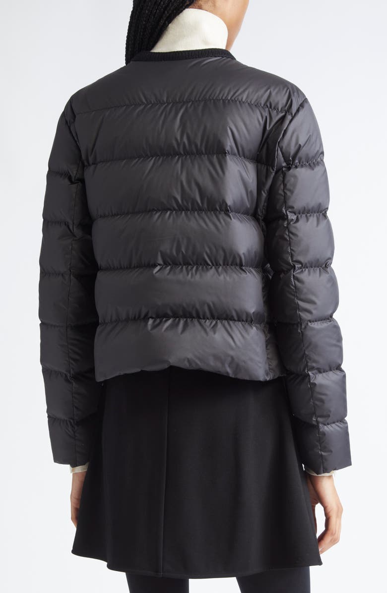Moncler Mauvezin Mixed Media Down Puffer Jacket, Alternate, color, Black
