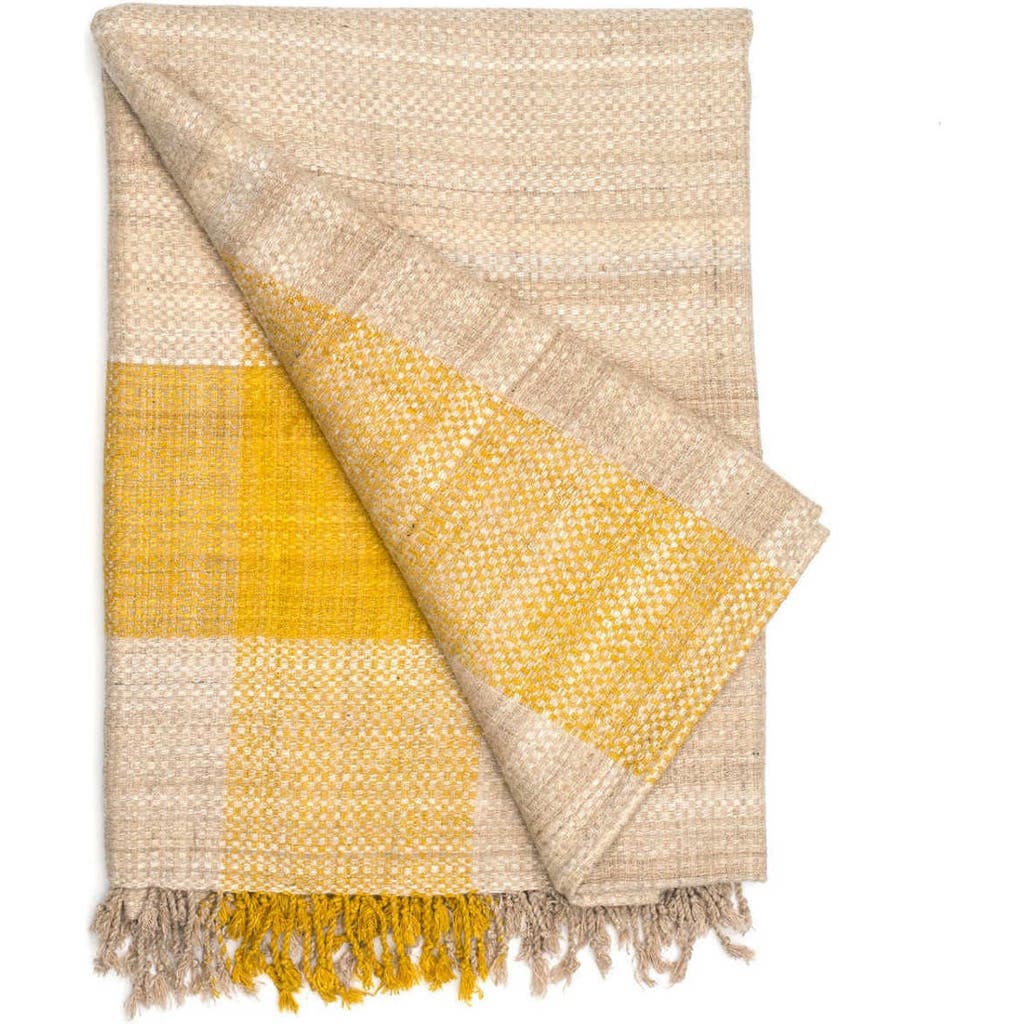 Sustainable Threads Border Handwoven Silk Throw