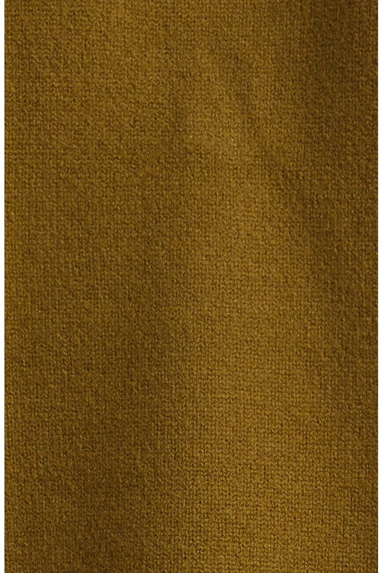 Ami de Coeur Monogram Felted Wool Polo Sweater, Alternate, color, BRONZE/ NOIR