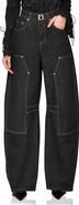 Avec Les Filles Barre Barrel Hem Jeans