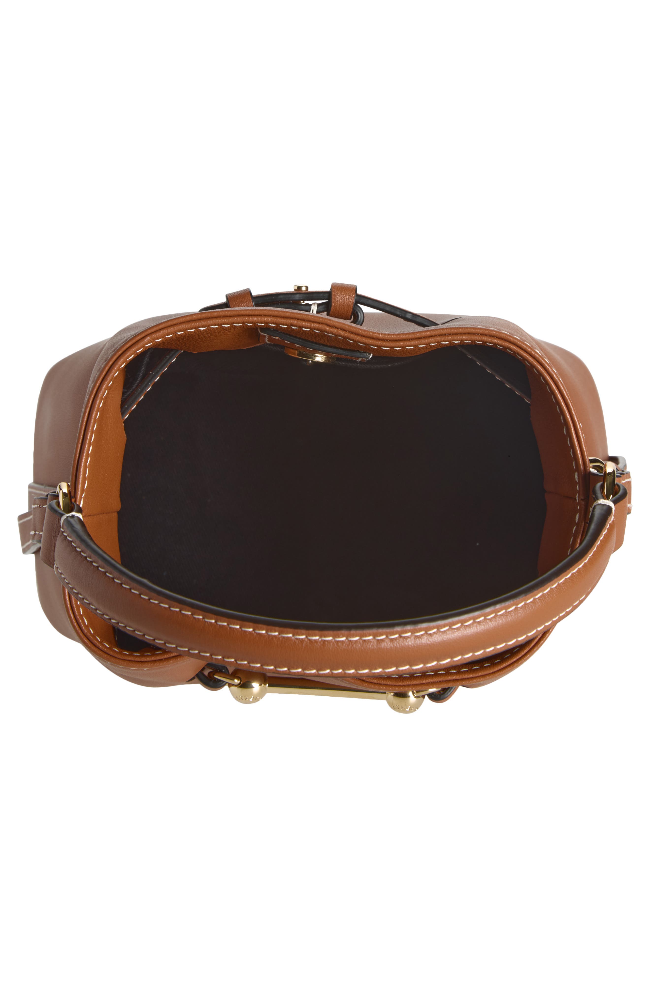 Mini Corda Leather Bucket Bag, Alternate, color, CHESTNUT