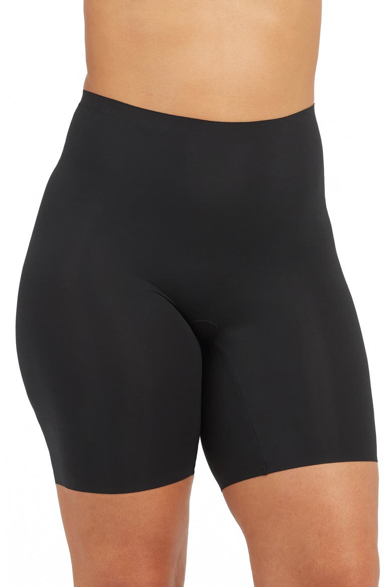 Fit-To-You Mid-Thigh Shorts, Main, color, VERY BLACK