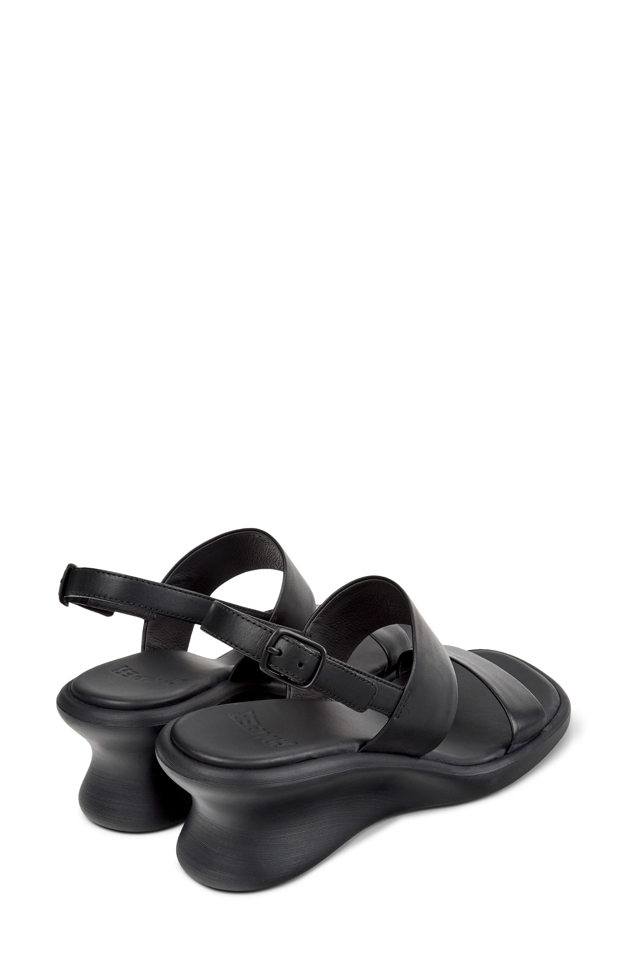 Camper Louise Slingback Wedge Sandal, Alternate, color, Black