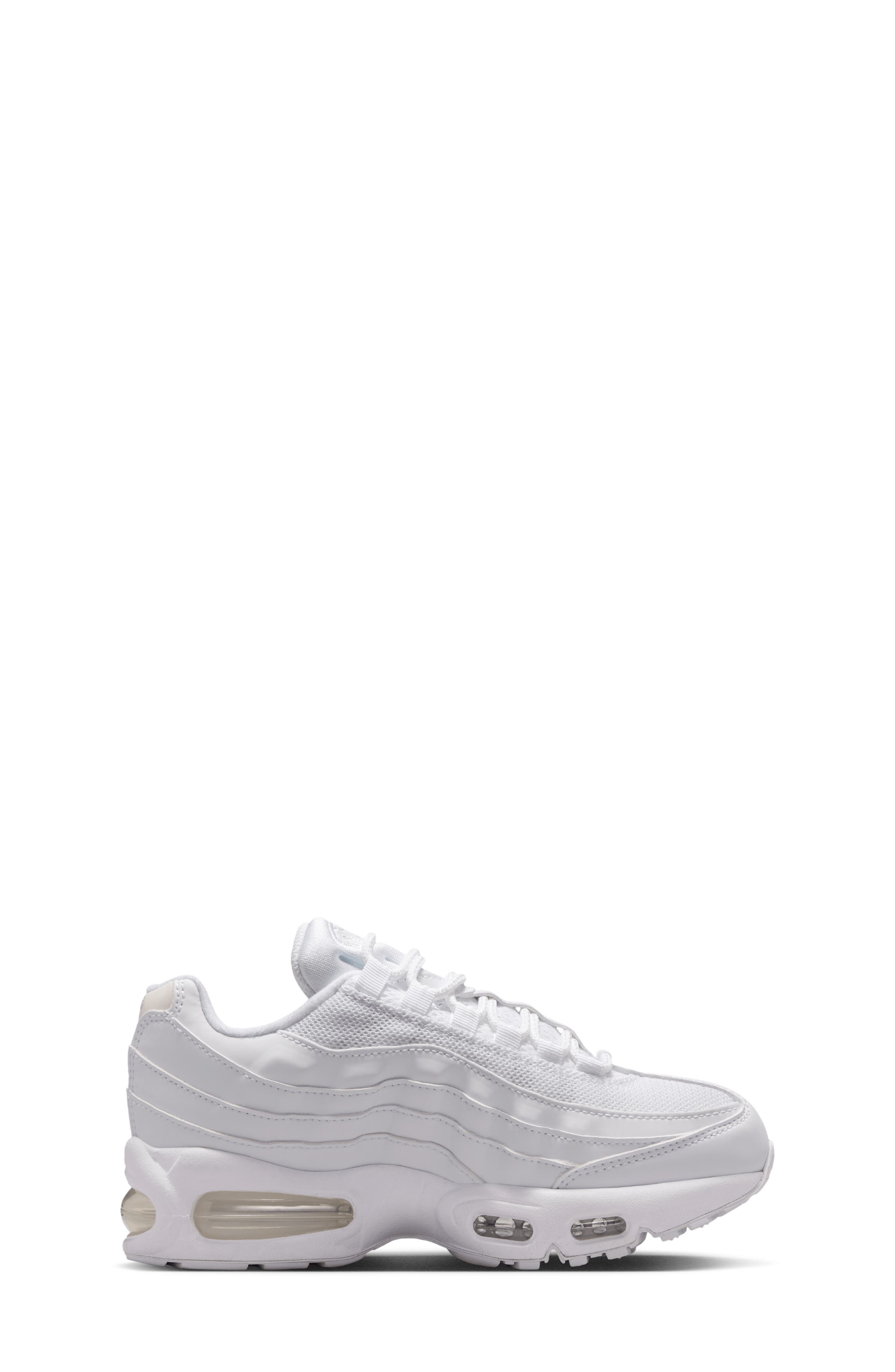 Nike Kids' Air Max 95 Sneaker, Alternate, color, White/White/Pure Platinum