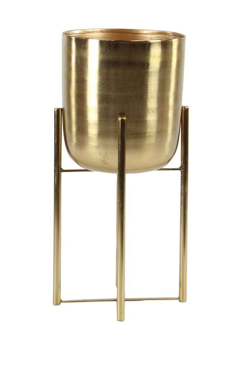 WILLOW ROW Floor Planters - Set of 2, Alternate, color, Gold