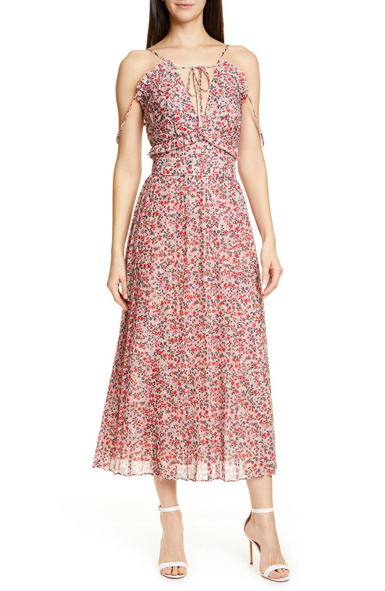 Robert Rodriguez Cayana Pleated Midi Dress, Main, color, 