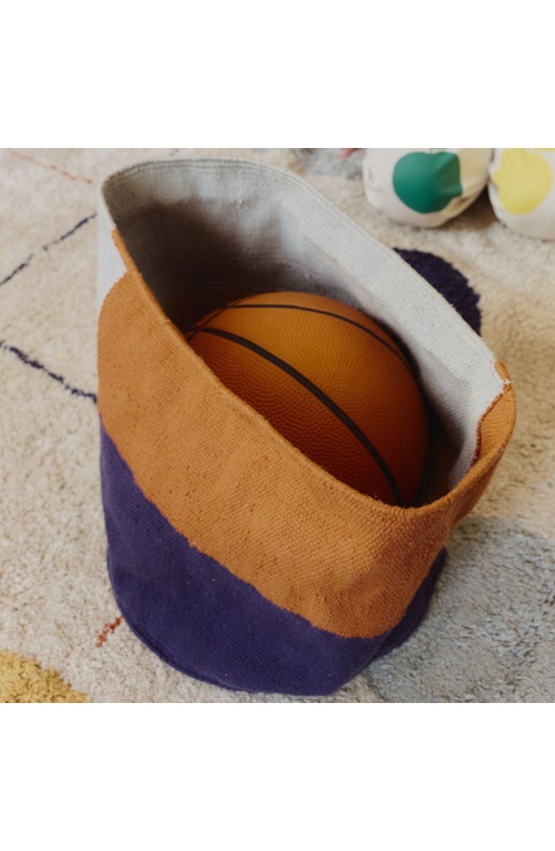 Lorena Canals Basket Color Grid, Alternate, color, Blue , Orange,  Honey, Beige