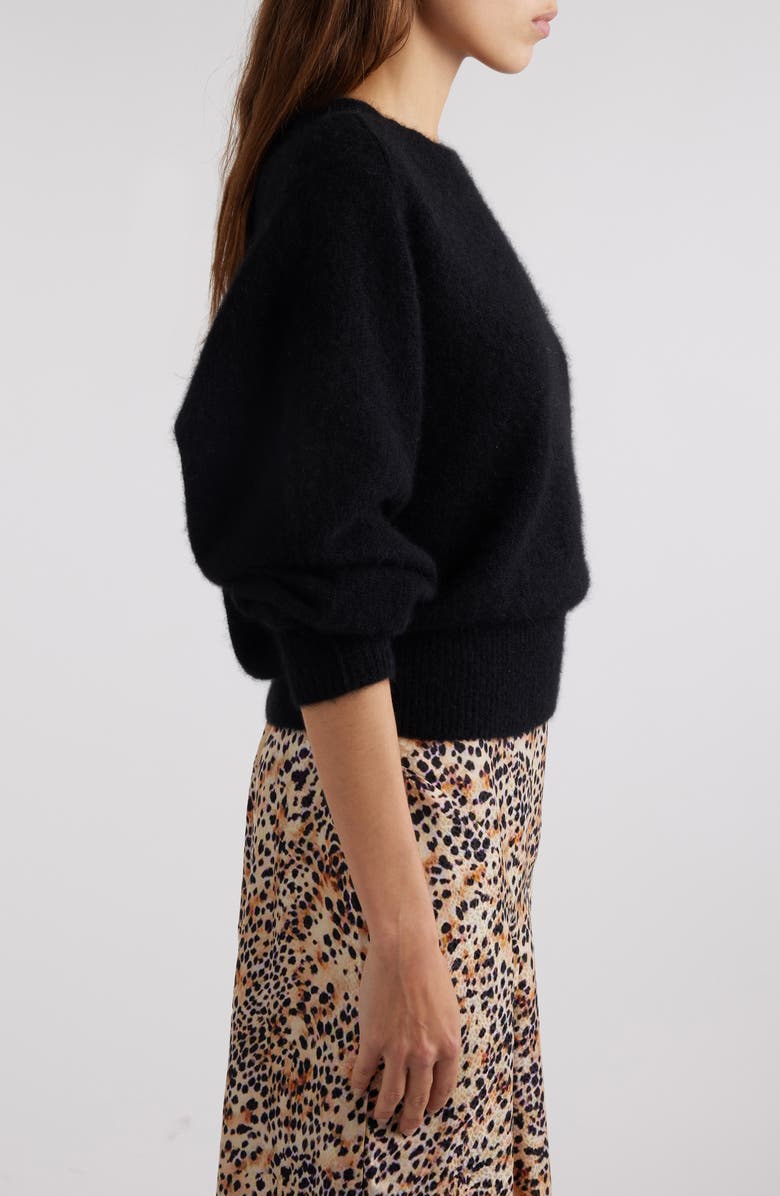 Isabel Marant Lusia Silk, Baby Alpaca & Cashmere Crewneck Sweater, Alternate, color,