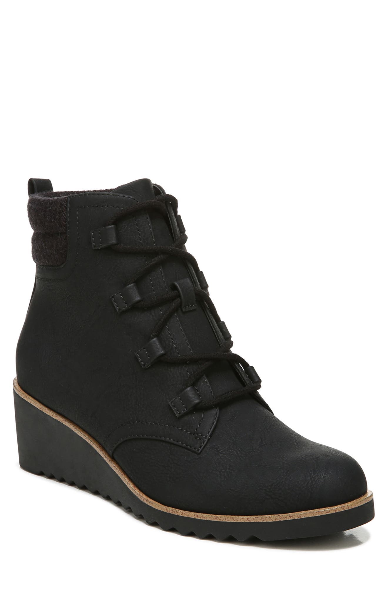 LifeStride Zone Lace-Up Wedge Bootie, Main, color, 