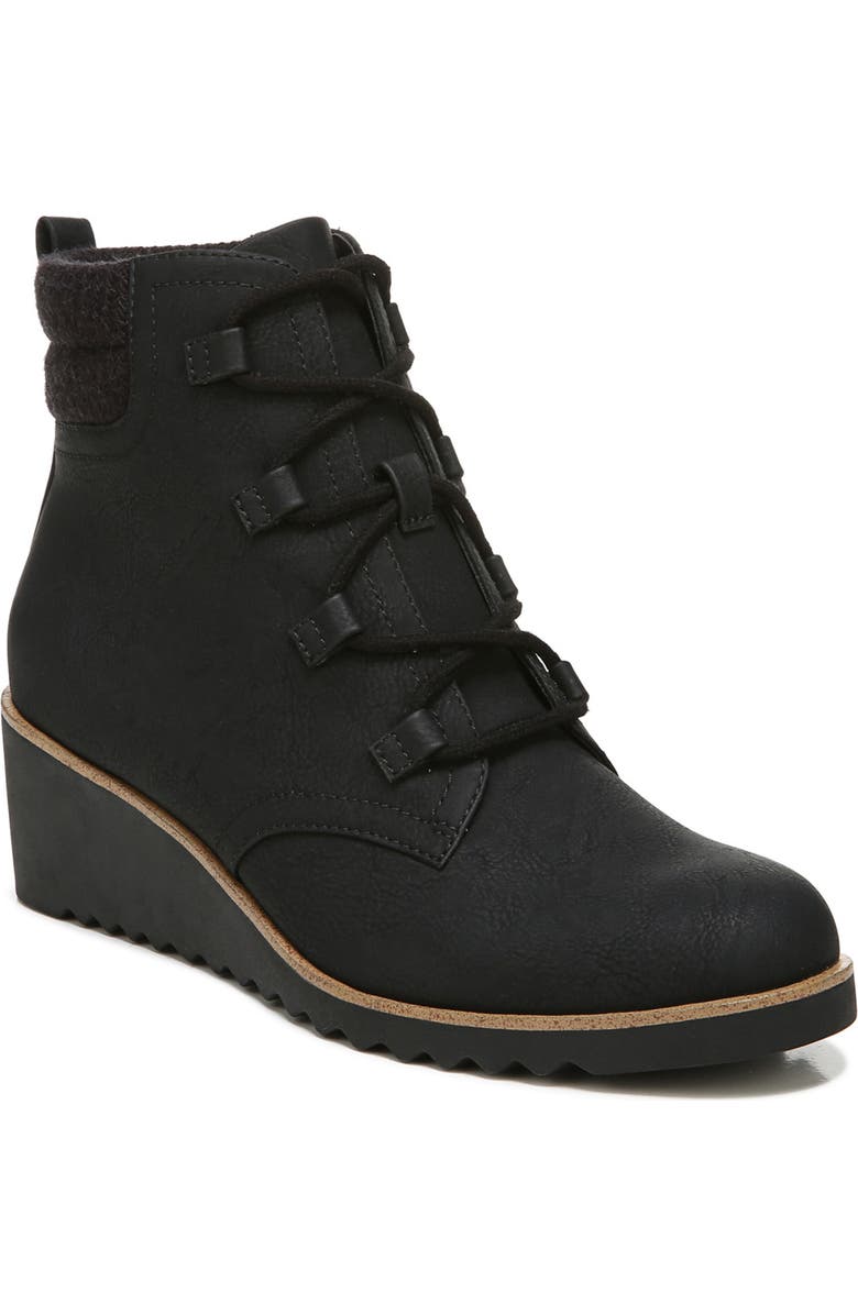 LifeStride Zone Lace-Up Wedge Bootie, Main, color,