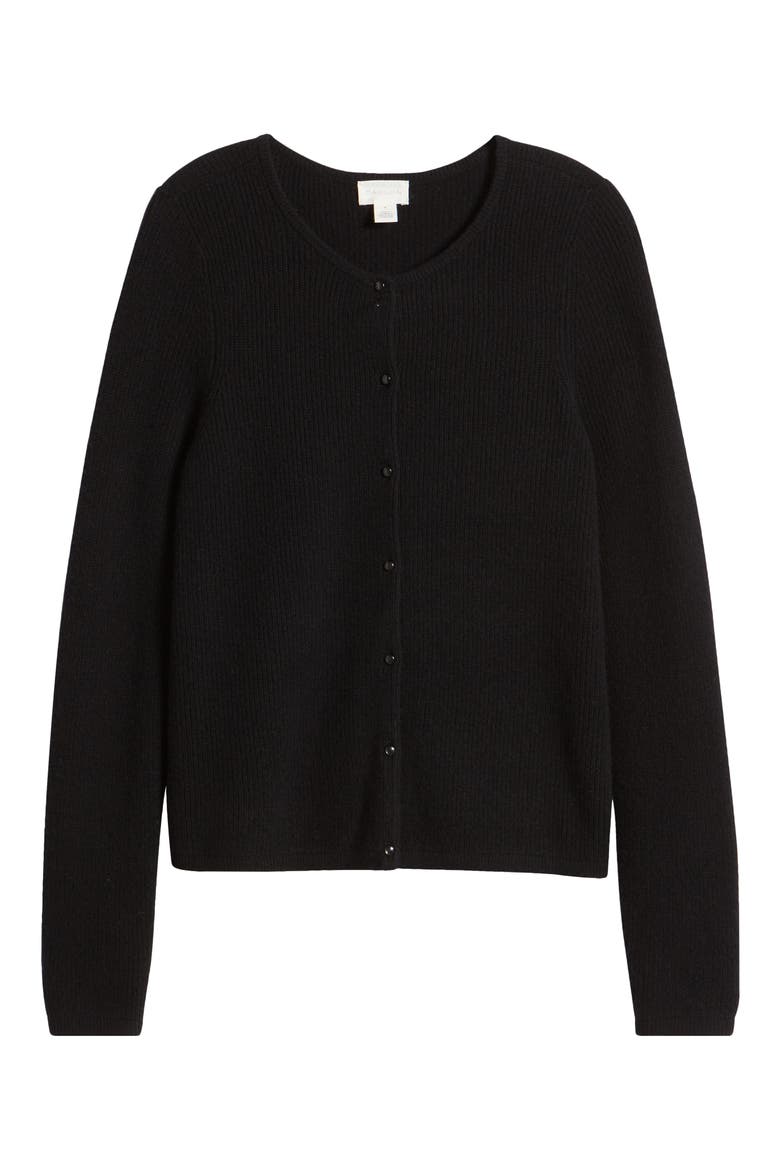 Wool & Cashmere Cardigan, Alternate, color, BLACK ROCK