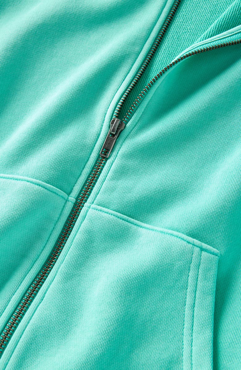 Treasure & Bond Kids' French Terry Zip-UP Hoodie, Alternate, color, Green Electric