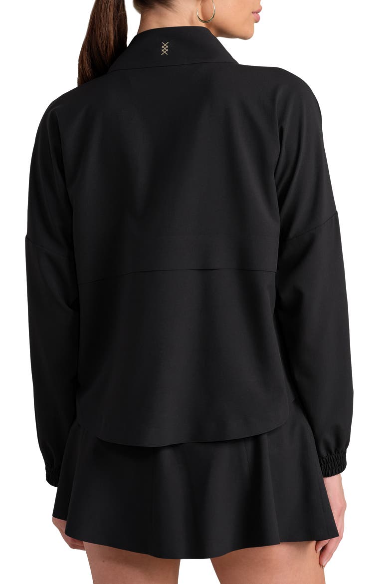 Mirage Water-Repellent Half-Zip Jacket, Alternate, color, PURE BLACK
