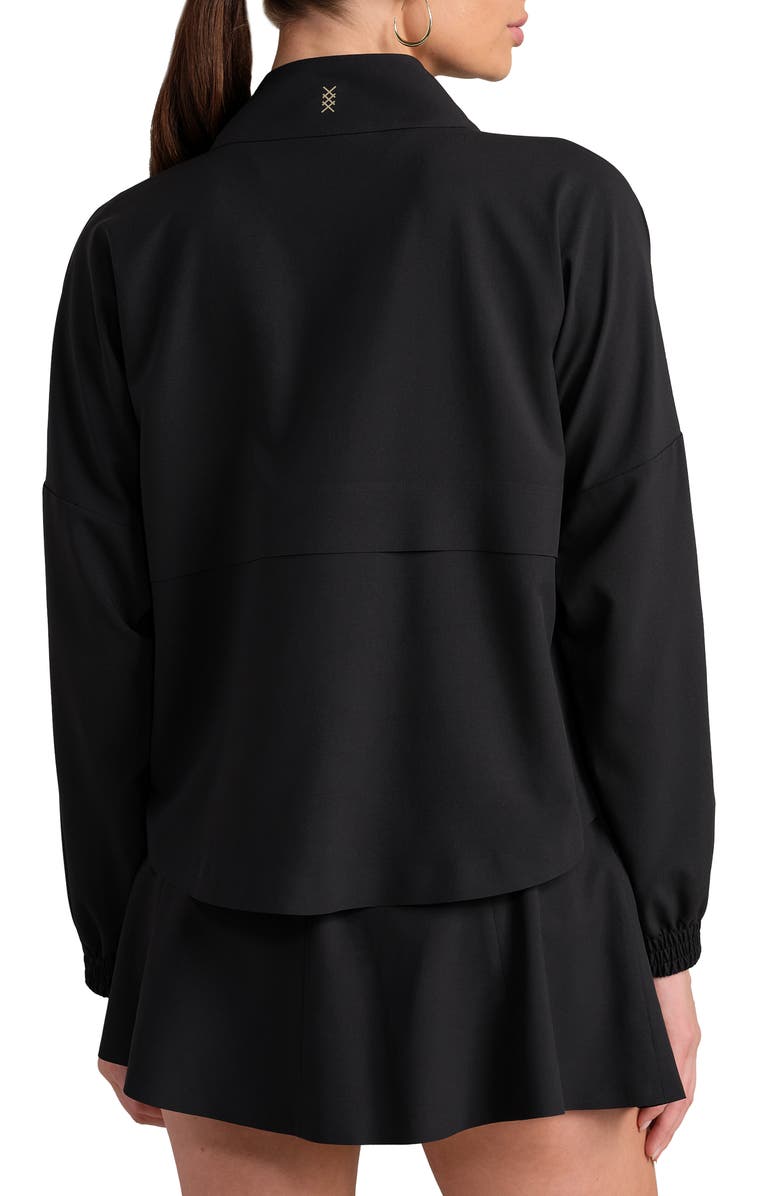 Rhone Mirage Water-Repellent Half-Zip Jacket, Alternate, color, Pure Black
