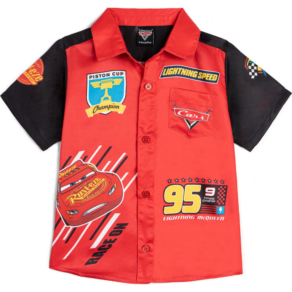 Disney Short Sleeve Button Down Shirt In Multi