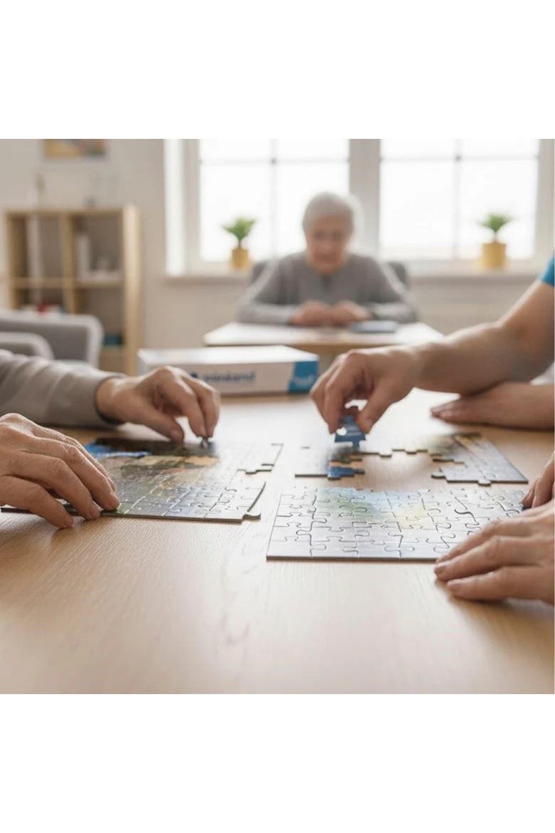 Puzzles The World In Pieces, Alternate, color, Blue Multi