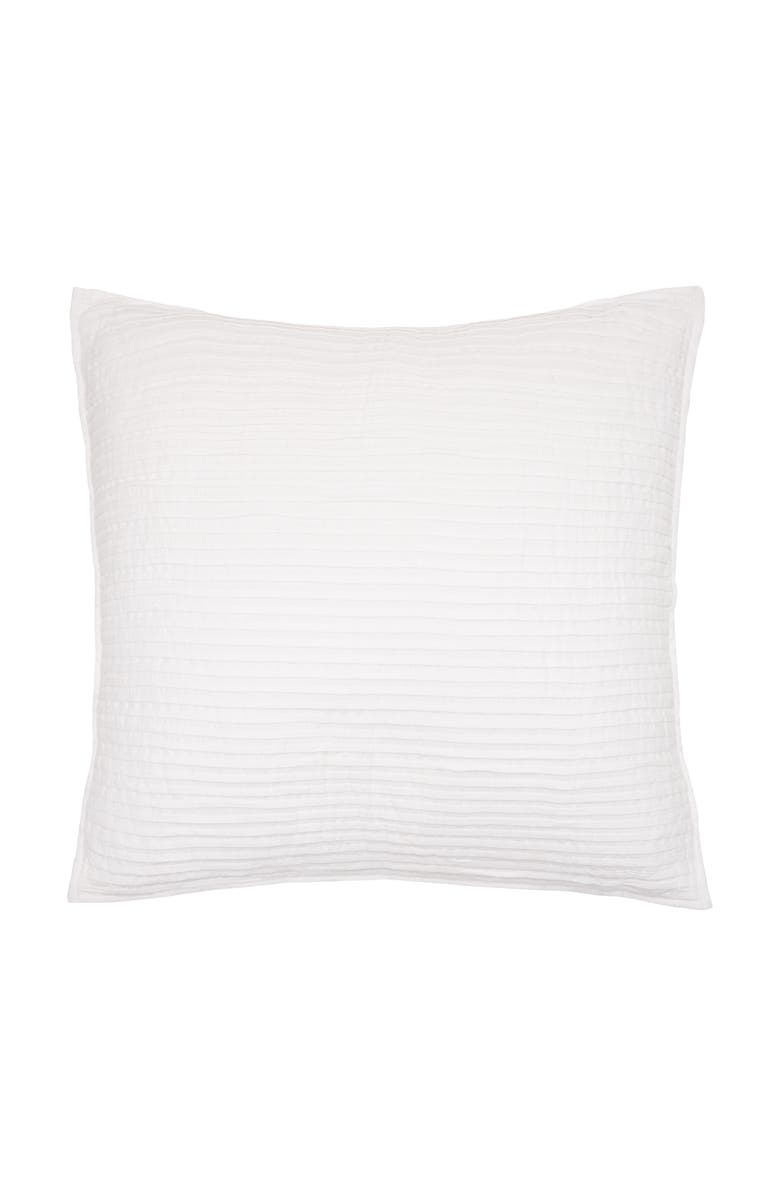 ELISABETH YORK 26" x 26" Tess Dove Cotton Euro Sham - Machine Washable, Main, color, White
