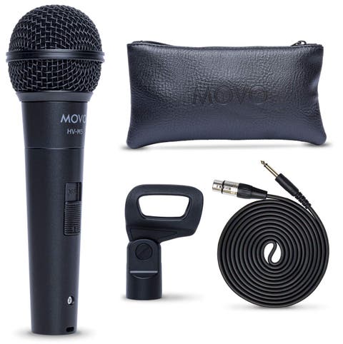 HV-M5 Dynamic XLR Cardioid Vocal Microphone with Internal Shockmount and Windscreen