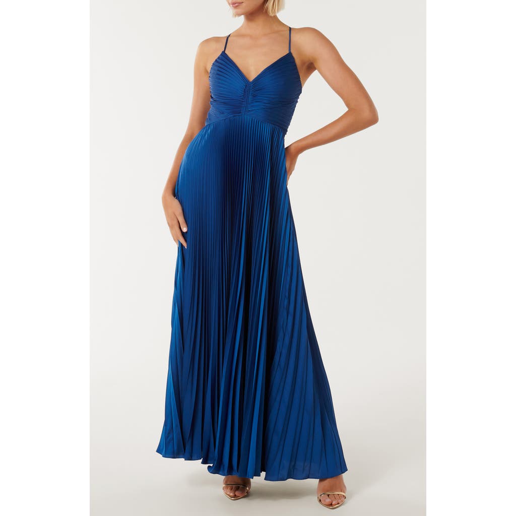Ever New Geri Pleated Tie Back Maxi Dress in Sapphire Blue  product