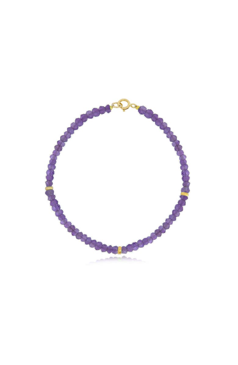The Lovery Fine Jewelry Amethyst Bead Bracelet, Main, color, Amethyst
