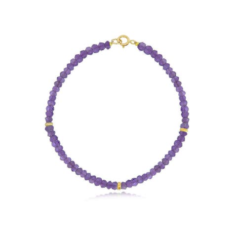 Amethyst Bead Bracelet