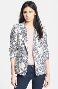 Joie 'Mehira' Animal Print Linen Blazer