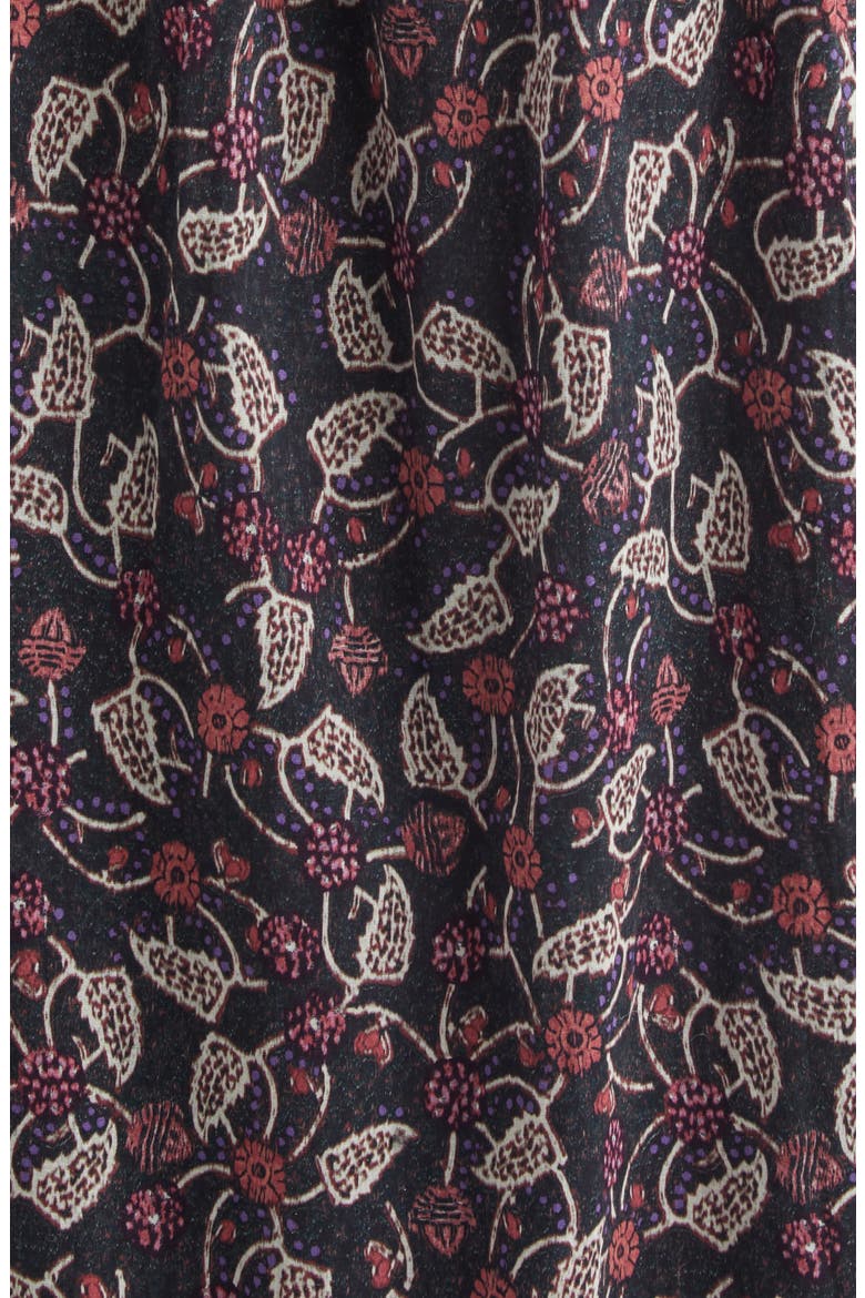 Demy Floral Print Sundress, Alternate, color, BLACK/ RASPBERRY