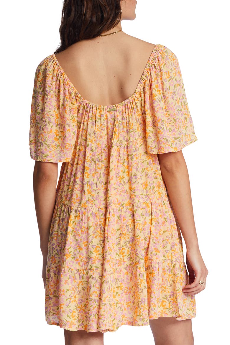 Take a Chance Floral Minidress, Alternate, color, PEACH PUNCH