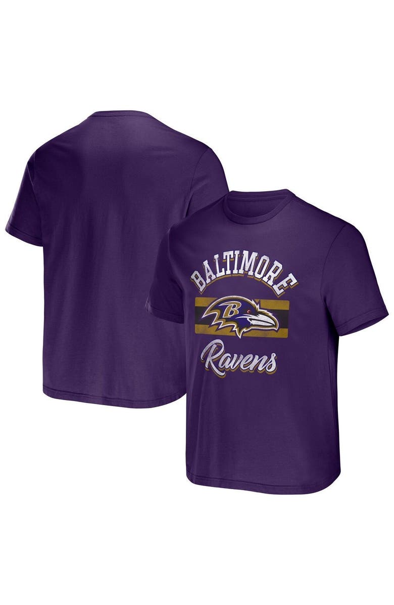 NFL X DARIUS RUCKER Men's NFL x Darius Rucker Collection by Fanatics Purple Baltimore Ravens Stripe T-Shirt, Main, color, 