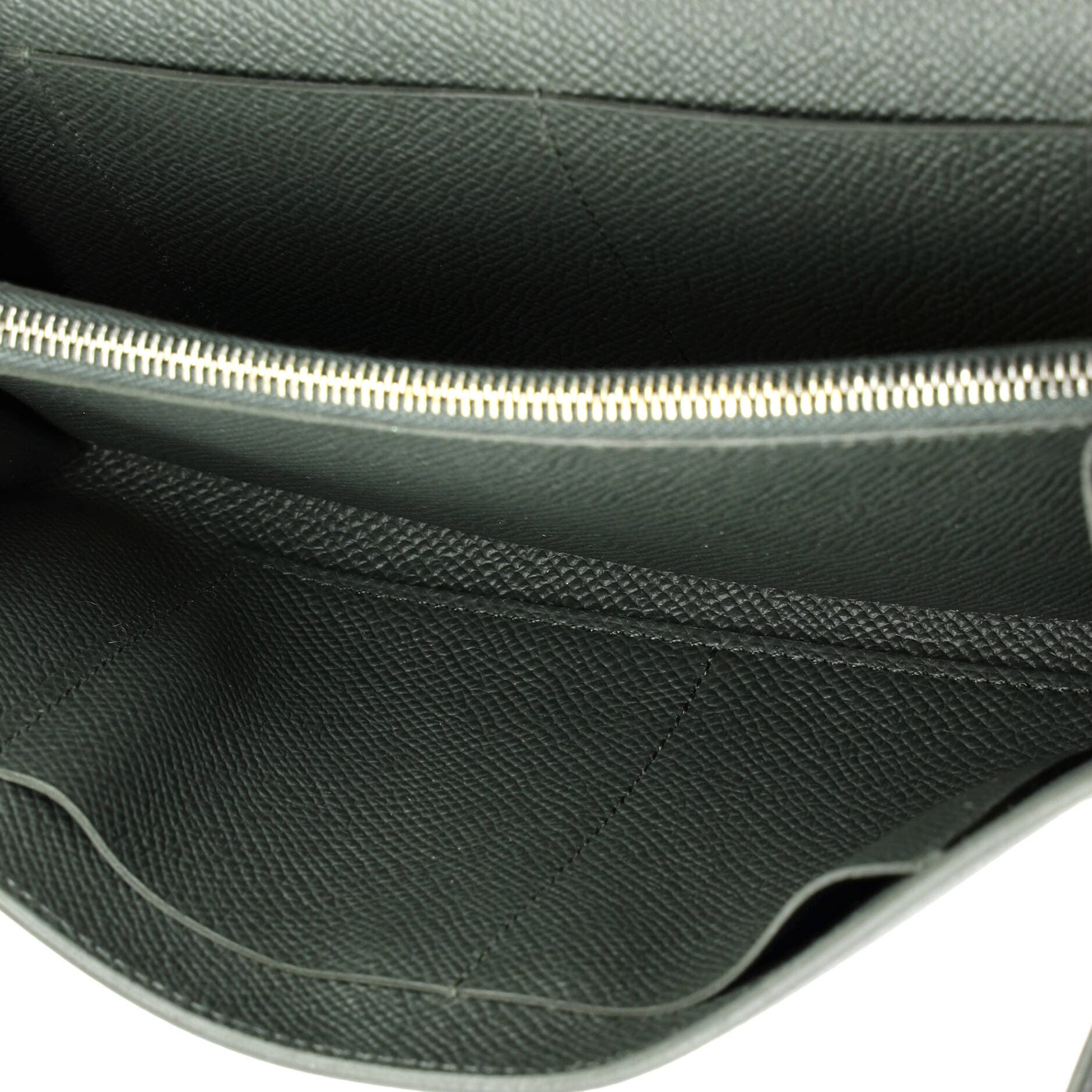 Pre-Owned Hermes Kelly To Go Wallet Epsom, Alternate, color, Vert Mangrove