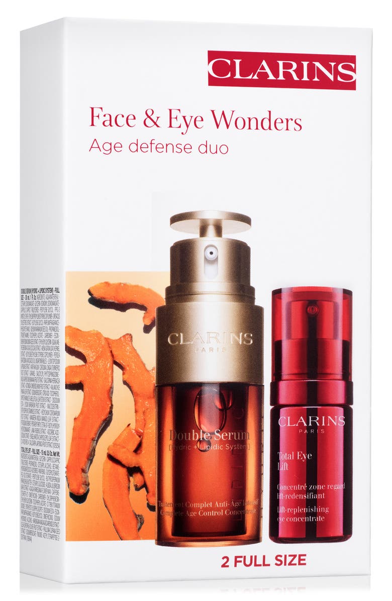 Clarins Double Serum & Total Eye Lift Anti-aging Skin Care Set (Limited Edition) $184 Value, Alternate, color, 