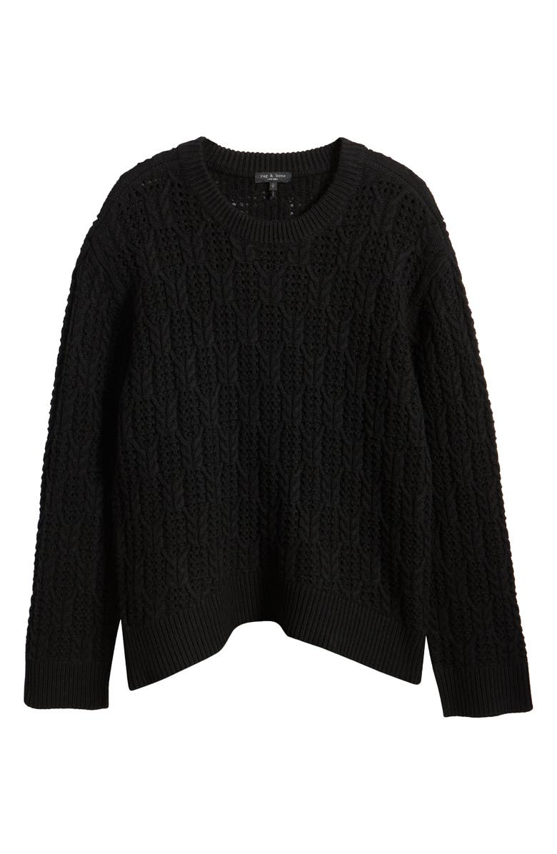 rag & bone Divya Cable Stitch Wool Sweater, Alternate, color,