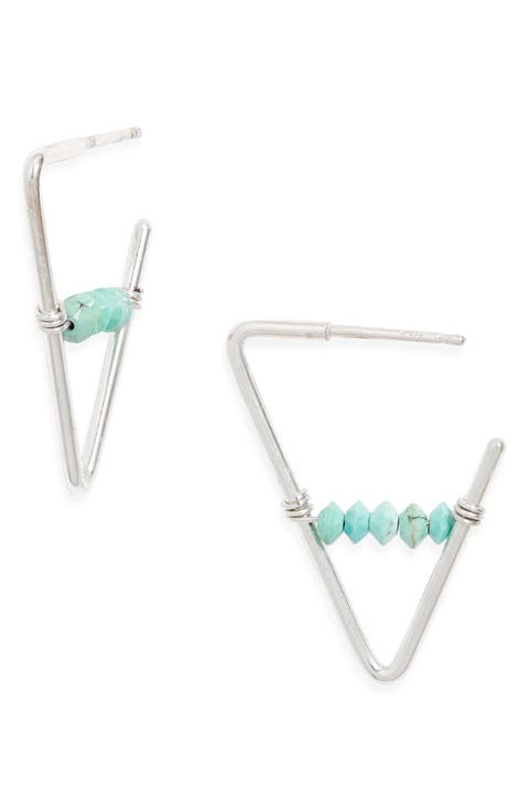 Geo Beaded Hoop Earrings