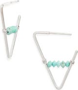 Nashelle Geo Beaded Hoop Earrings
