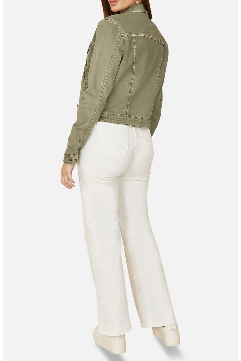 Stretch Cotton Denim Jacket, Alternate, color, Green