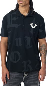 True Religion Shadow Print Polo