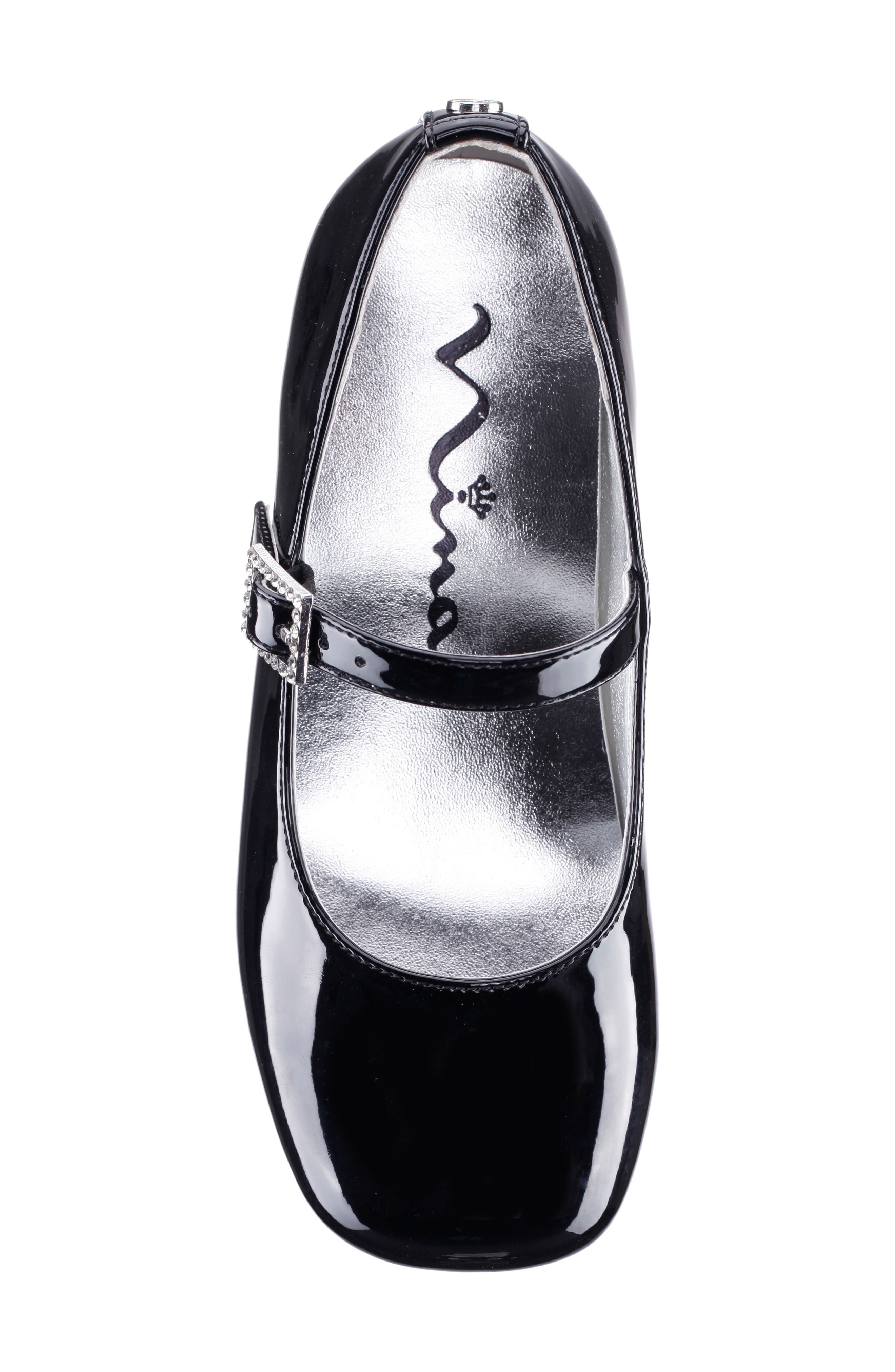 Nina Kids' Mila Mary Jane, Alternate, color, Black Patent