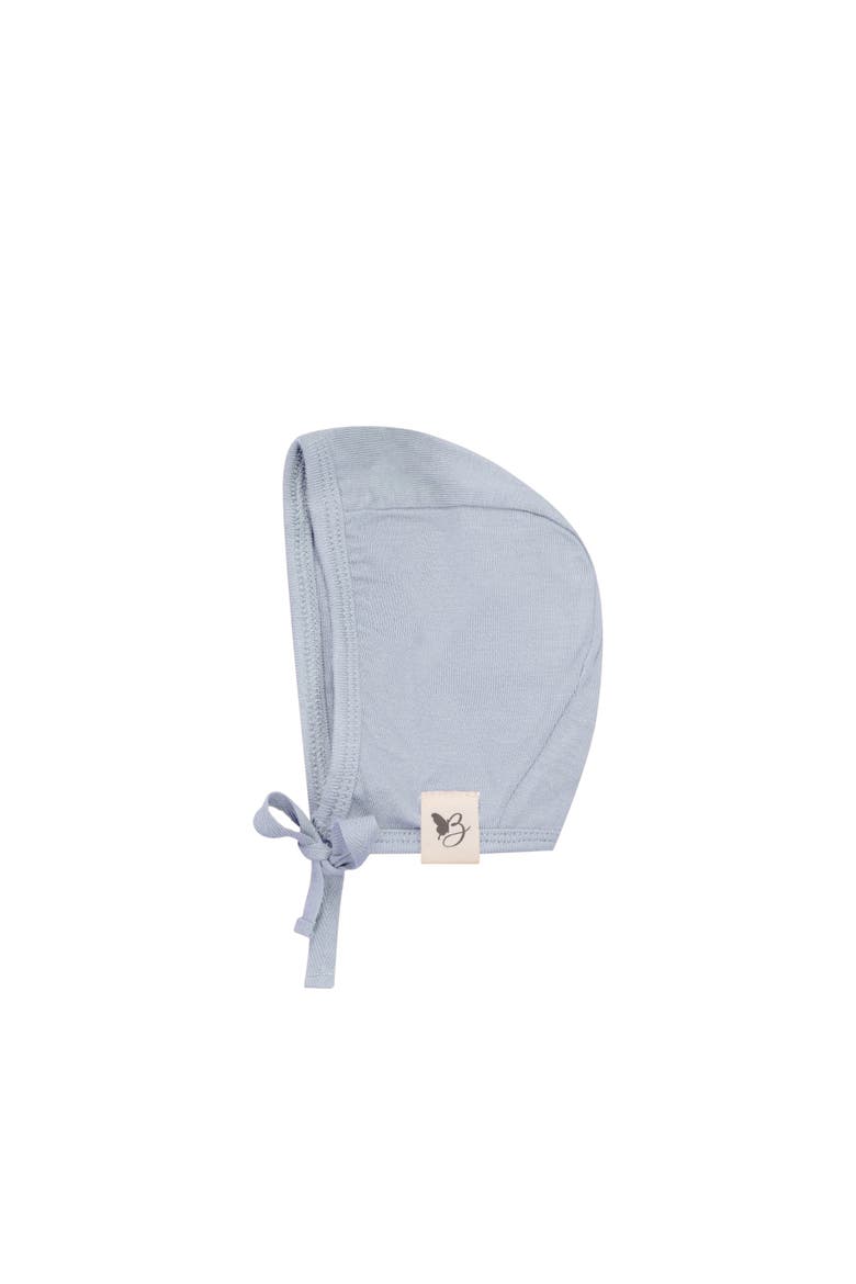 Boy Knit Bonnet with Strap Tie, Main, color, Blue