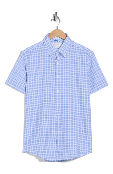 Plaid Print Button-Down Shirt