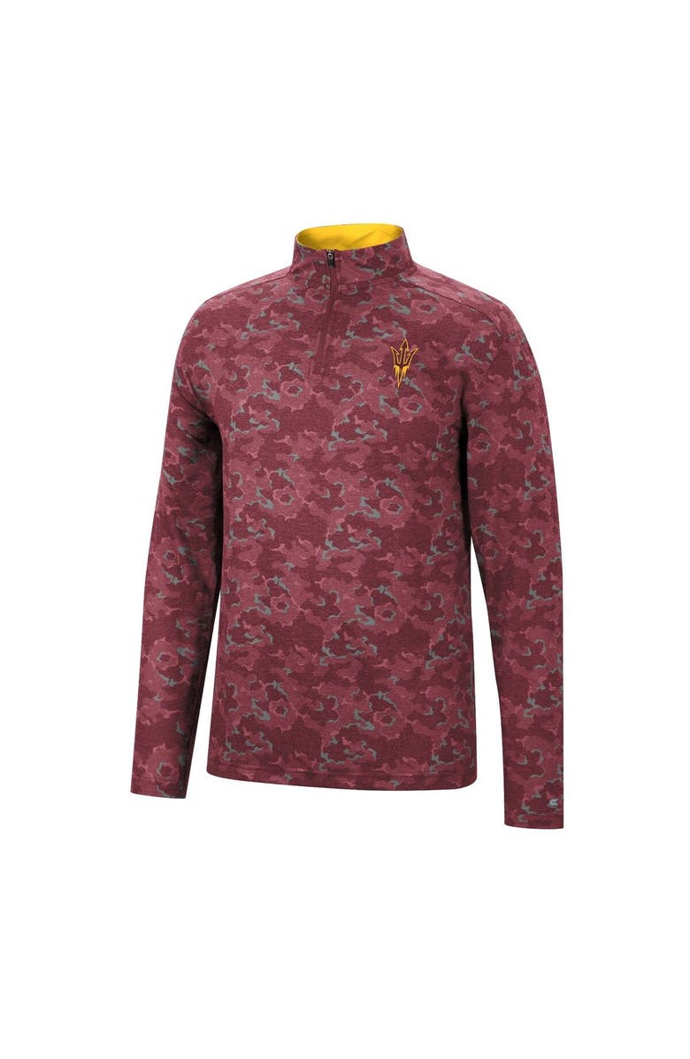 COLOSSEUM Men's Colosseum Maroon Arizona State Sun Devils Tivo Quarter-Zip Jacket, Alternate, color, Maroon