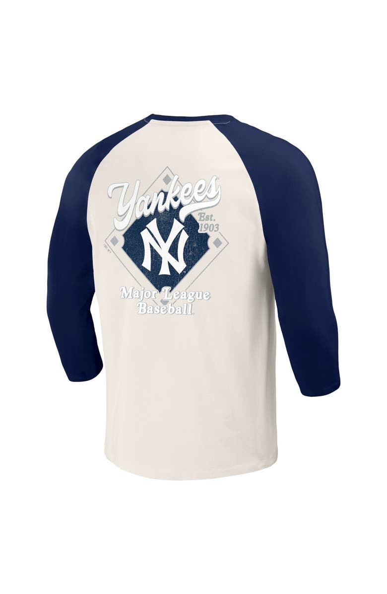 Darius Rucker Collection by Fanatics Men's Darius Rucker Collection by Fanatics Navy/White New York Yankees Cooperstown Collection Raglan 3/4-Sleeve T-Shirt, Alternate, color, 